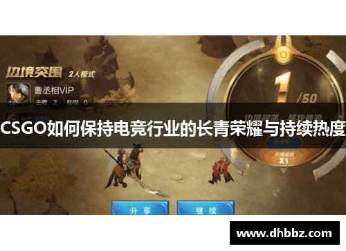 CSGO如何保持电竞行业的长青荣耀与持续热度